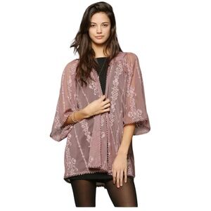 Urban Outfitters Kimchi Blue Embroidered Kimono